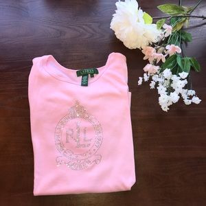 Ralph Lauren Gem Baby Pink T-Shirt L